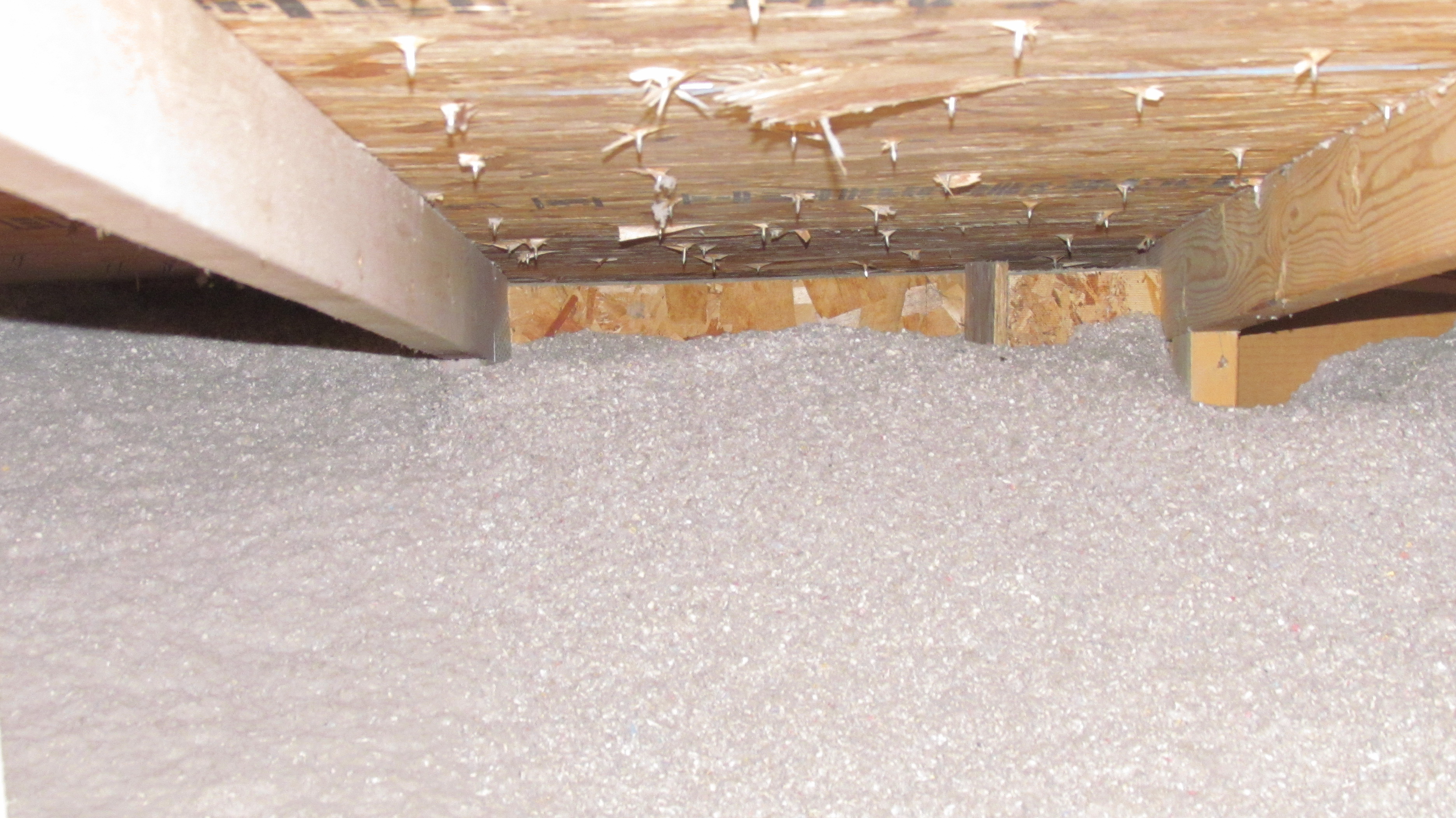 No insulation near soffit