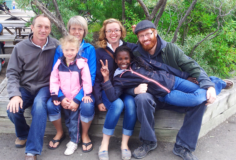 Reid Family Photo with Aulden, his wife and their four kids.