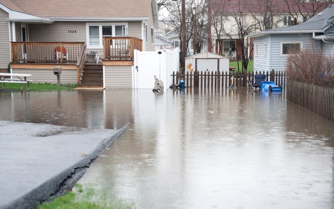 residential water damage can be caused by flooding